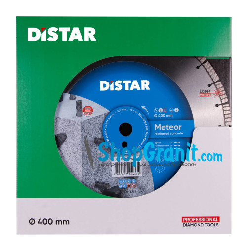 Круг алмазный отрезной Distar 1A1RSS/C3-W 400x3,5/2,5x25,4-11,5-28-ARPS 40x3,5x10+2 R195 Meteor -12385055026- Бетон высокоармированный