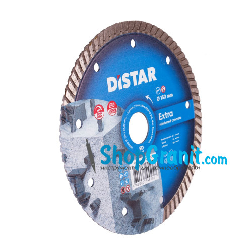 Круг алмазний вiдрiзний Distar Turbo 150x2,2x9x22,23 Extra -10115028012- Цегла, Бетон високоармований, Бетон армований