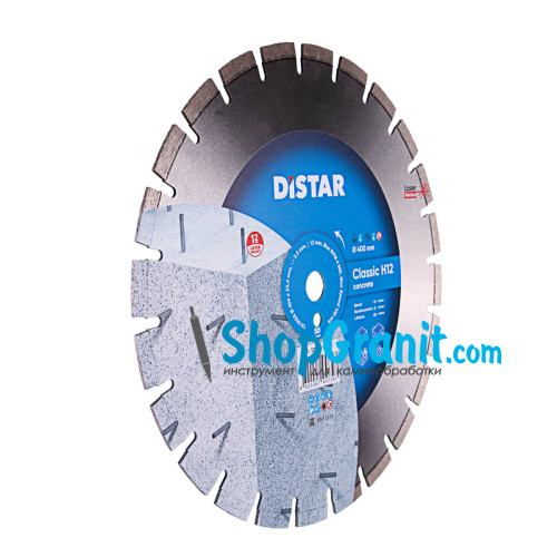 Круг алмазный отрезной Distar 1A1RSS/C1-W 404x3,5/2,5x25,4-11,5-24-ARP 40x3,5x10+2 R190 Classic H12 -12185004121- Бетон неармированный, Кирпич твердый, огнеупорные материалы, Бетон армированный