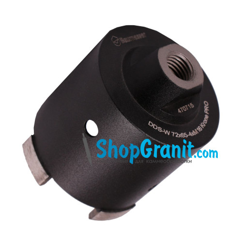 Свердло алмазне Baumesser DDS-W 72x65-4xM16 Krone PRO / SDS+ -90115007012- Цегла, Бетон неармований