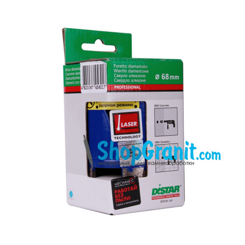 Свердло алмазне Distar DDS-W 68x65-4xМ16 Т-Бетон -17984445079- Цегла, Бетон неармований, Бетон армований