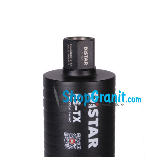 Свердло алмазне Distar DDS-W 102x300-7x1 1/4 UNC DLD 102 RS-TX -10170085313- Бетон неармований, Бетон армований