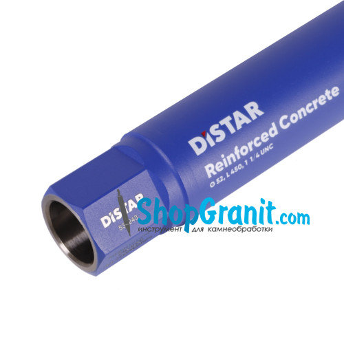 Свердло алмазне Distar DDS-W 52x450-5x1 1/4 UNC Reinforced concrete -17903094073- Бетон високоармований, Бетон армований