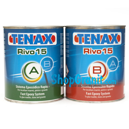 Чорний морозостійкий клей Tenax Rivo 15 (A+B) для камня, гранита и мрамора в нашем магазине shop.granit.dn.ua