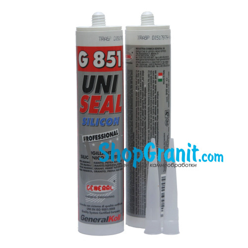 Cіліконовий клей-герметик безбарвний 310мл. Uniseal Silicone G 851 для камня, гранита и мрамора в нашем магазине shop.granit.dn.ua