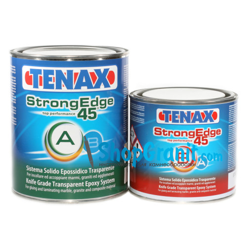 Епоксидний густий прозорий клей Tenax StrongEdge 45 (A+B) 1,5кг.