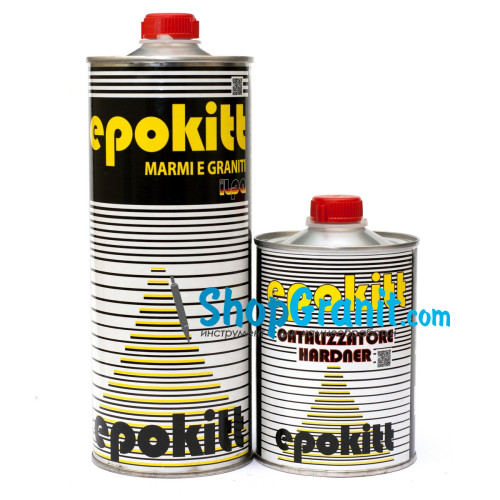 Гума для граніту Epokitt ILPA 1л+0.5л (епоксидна смла) для камня, гранита и мрамора в нашем магазине shop.granit.dn.ua