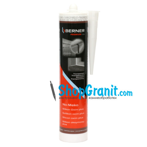 Силіконовий клей-герметик безбарвний BERNER Transparent Silikon Oxim Plus Premium