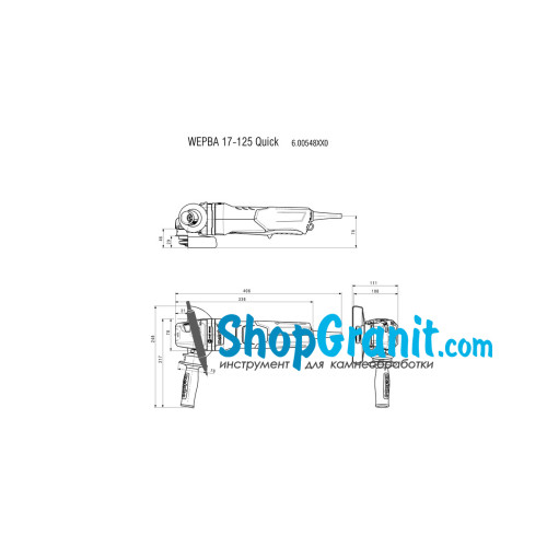 Угловая шлифмашина (болгарка) Metabo WEPBA 17-125 Quick (600548000)