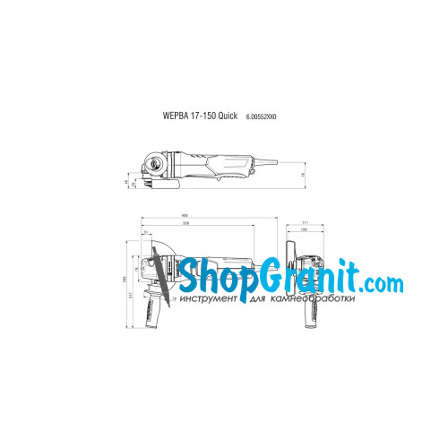 Угловая шлифмашина (болгарка) Metabo WEPBA 17-150 Quick (600552000)