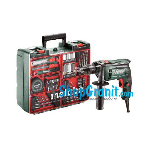 Дрель ударная METABO SBE 650 Set (600671870) Пластиковый кофр, передвижная мастерская