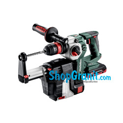Aккумуляторный перфоратор METABO KHA 18 LTX BL 24 Quick Set ISA (600211930) 18V 1x5.5Ah / 1x4Ah LiHD, Зарядное устройство ASC 145, Пластиковый кофр, с встроенным устройством всасывания пыли и сменным патроном Metabo Quick