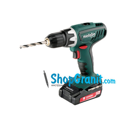 Аккумуляторная дрель-шуруповерт METABO BS 18 Li (602116970) 18V 3x2Ah Li-Ion, Зарядное устройство SC 60 Plus, пластиковый кофр