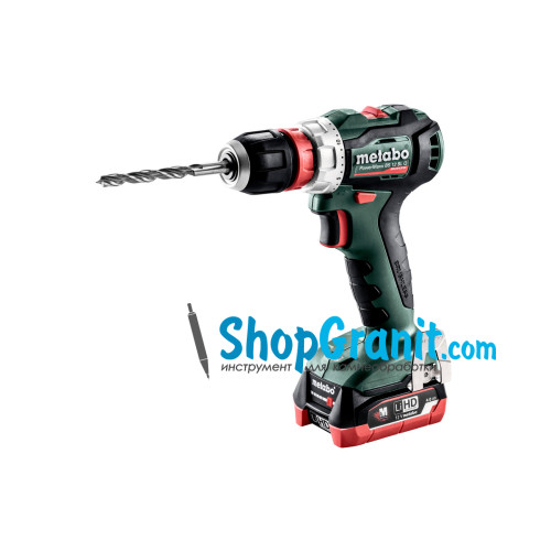 Аккумуляторная дрель-шуруповерт METABO PowerMaxx BS 12 BL Q (601039800) 12V 2x4Ah LiHD, Зарядное устройство ASC 55, metaBOX 118