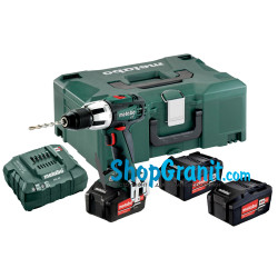 Аккумуляторная ударная дрель METABO SB 18 LT Set (602103960) 18V 3x4Ah Li-Ion, Зарядное устройство ASC 55, MetaLoc