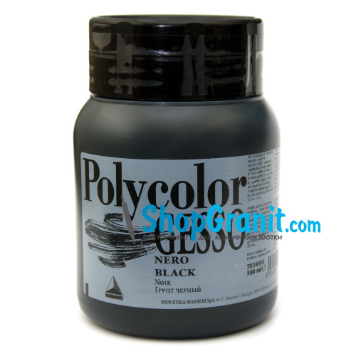 Грунт Polycolor Gesso чорний Maimeri 696 500мл для акрилових, масляних, акварельних фарб