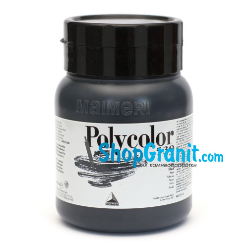 Фарба акрилова чорна polycolor 500мл 530 для каменю, пластику, скла, паперу, дерева, металу