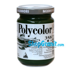 Краска акриловая зеленая (зеленый желчный) polycolor 140мл 358