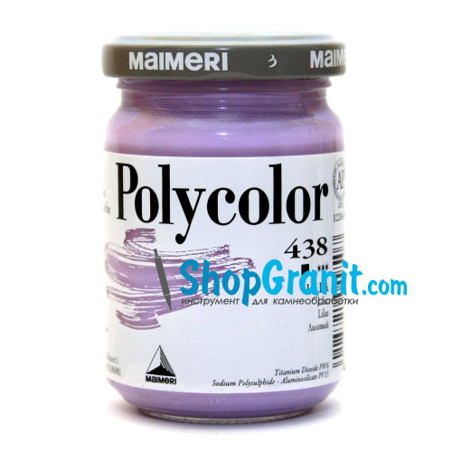 Фарба акрилова лілова polycolor 140мл 438 для каменю, пластику, скла, паперу, дерева, металу