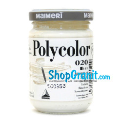 Краска акриловая белая (белила цинковые) polycolor 140мл 020