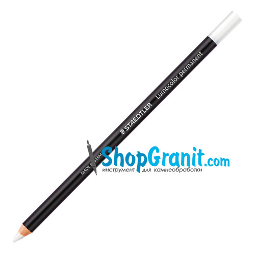 Карандаш белый STAEDTLER 108 20-0 Lumocolor permanent glasochrom для камня, стекла, металла, пластика