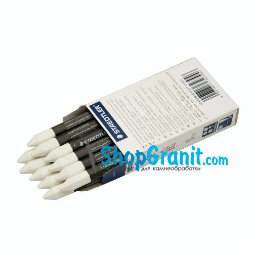 Карандаш белый STAEDTLER 236-0 Lumocolor permanent omnichrom для камня, стекла, металла, пластика