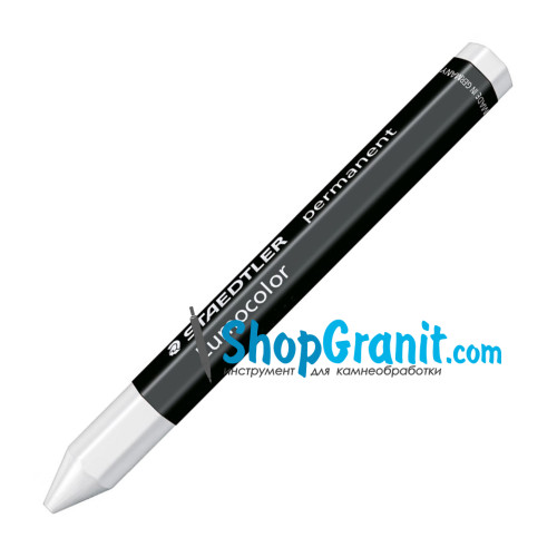 Карандаш белый STAEDTLER 236-0 Lumocolor permanent omnichrom для камня, стекла, металла, пластика