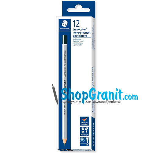 Карандаш черный STAEDTLER 108-9 Lumocolor non-permanent omnichrom для камня, стекла, металла, пластика