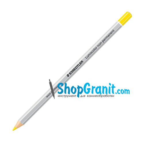 Карандаш желтый STAEDTLER 108-1 Lumocolor non-permanent omnichrom для камня, стекла, металла, пластика