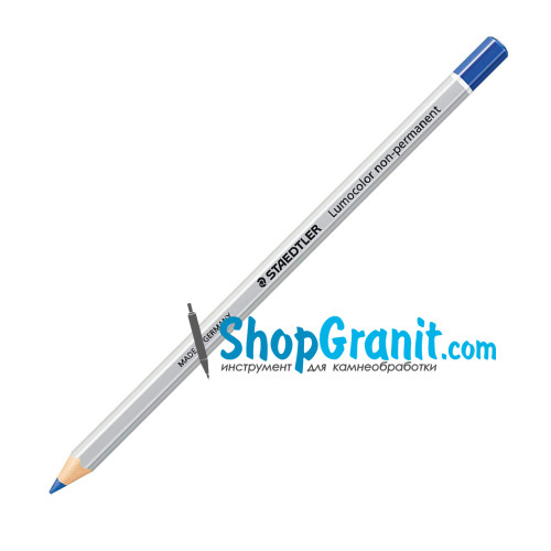 Карандаш синий STAEDTLER 108-3 Lumocolor non-permanent omnichrom для камня, стекла, металла, пластика