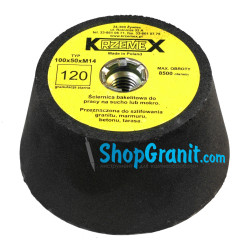 Абразивная, корундовая шарошка №120 100*50*м14 Krzemex