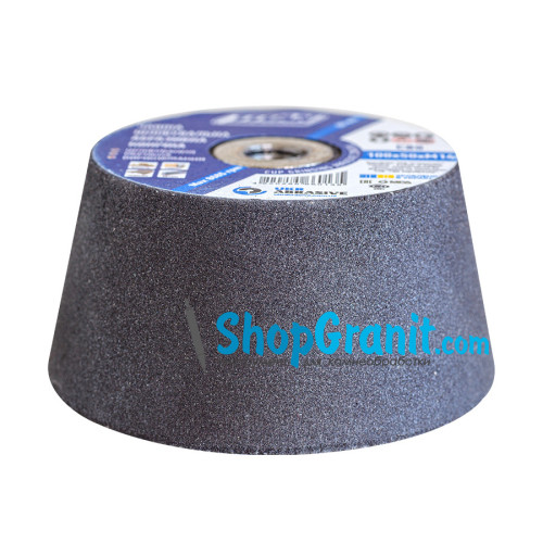 Чашка шліфувальна абразивна конічна №80 100*50*м14 Titan Abrasive для шліфування каменю, граніту, мармуру