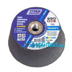 Чашка шлифовальная абразивная конусная №46 100*50*м14 Titan Abrasive