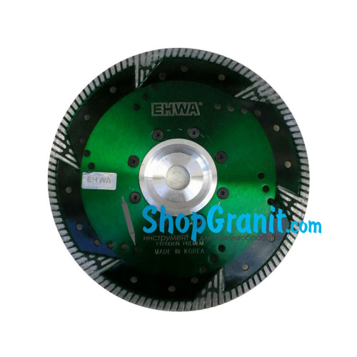 Алмазний диск EHWA 230мм TYPHOON із фланцем для керамогранита, керамики, гранита, мрамора, бетона