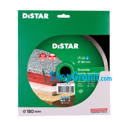 Алмазний вiдрiзний круг, диск DiStar 1A1R 180x1,4x8,5x25,4 Granite -11120034014- Мармур, Граніт