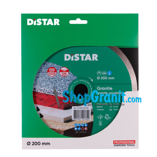Алмазний вiдрiзний круг, диск DiStar 1A1R 200x1,6x10x25,4 Granite -11120034015- Мармур, Граніт