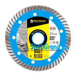 Алмазний вiдрiзний круг, диск 1A1R Turbo 125x2,2x8x22,23 Baumesser Beton PRO