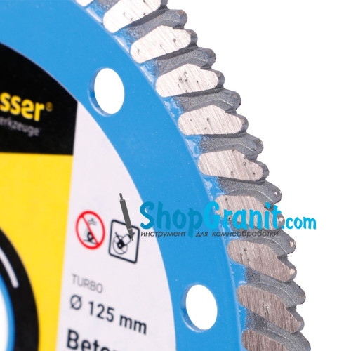 Алмазний вiдрiзний круг, диск 1A1R Turbo 125x2,2x8x22,23 Baumesser Beton PRO -90215008010- Цегла, Бетон неармований, Тротуарна плитка