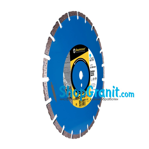 Алмазний вiдрiзний круг, диск 1A1RSS/C1-H 350x3,5/2,5x10x25,4-21 F4 Baumesser Beton PRO -94120008024- Бетон неармований, Тротуарна плитка