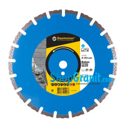 Алмазний вiдрiзний круг, диск 1A1RSS/C1-H 350x3,5/2,5x10x25,4-21 F4 Baumesser Beton PRO