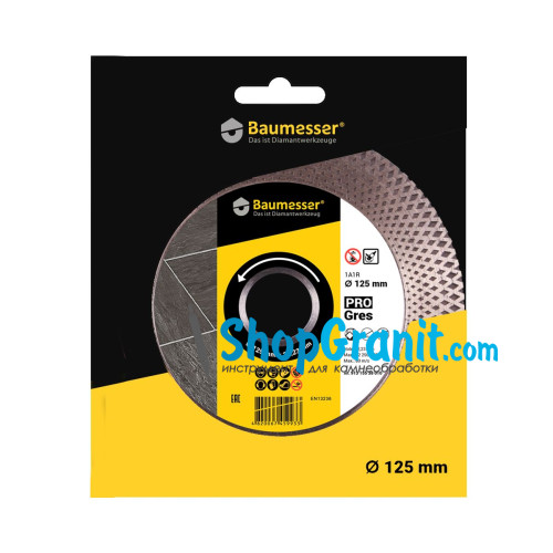 Алмазный отрезной круг, диск Baumesser 1A1R 125x2,0x8/20x22,23 PRO Gres -91315538010- Керамогранит