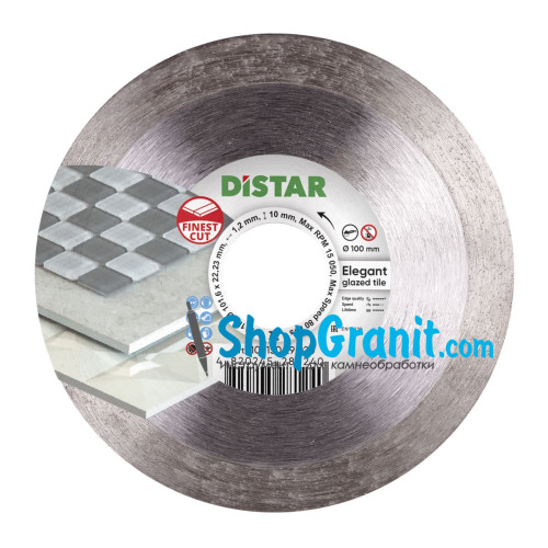 Алмазний вiдрiзний круг, диск DiStar 1A1R 101,6x1,2x10x22,23 Elegant -10115029020- Кераміка, Керамограніт