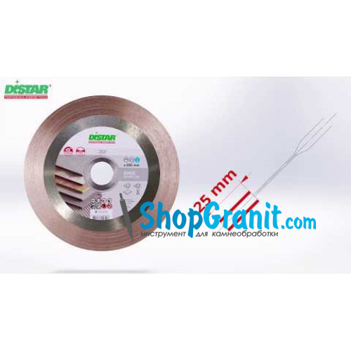 Круг алмазный отрезной Distar 1A1R 180x1,4/1/1,6x25x25,4 Edge -11120421014- Керамогранит, Керамика, Мрамор